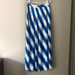 Lilly Pulitzer blue & white striped maxi skirt